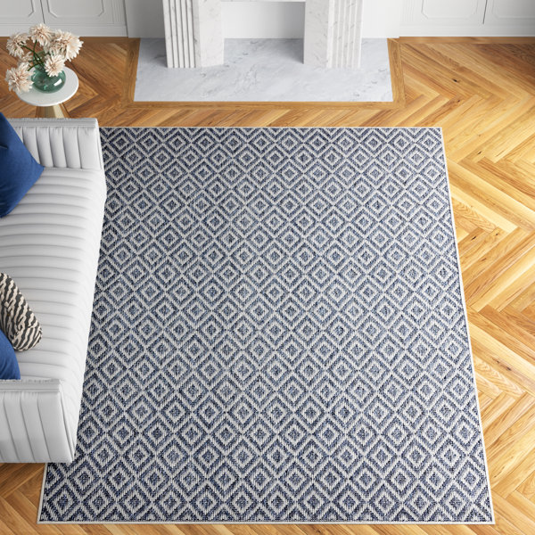 Etta Avenue™ Katelin Geometric Navy Blue Area Rug & Reviews Wayfair